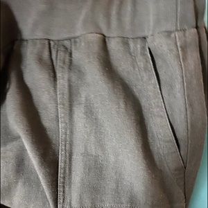 Caslon cropped, linen cargo pant